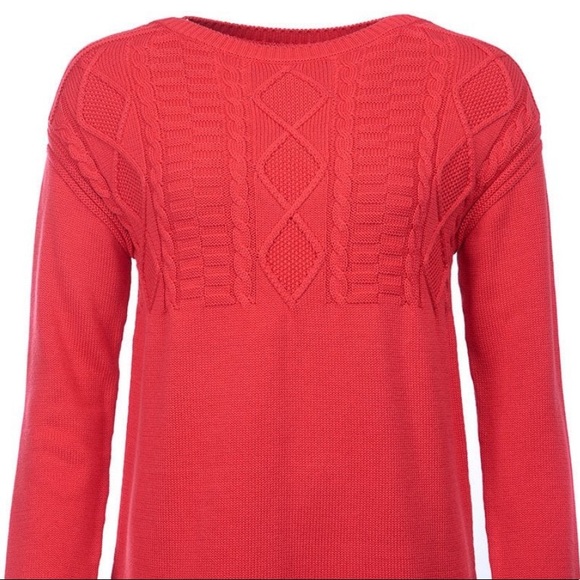 Barbour Weymouth Knit Red Sweater Size US 12 - Picture 3 of 16